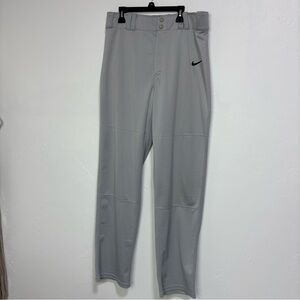 Nike Dri-Fit Men's Baseball Pants Gray Medium Athletic Activewear Snap Zip
